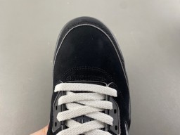 Air Jordan 5 Tênis de Basquete Preto e Cinza de Malha Alta 5