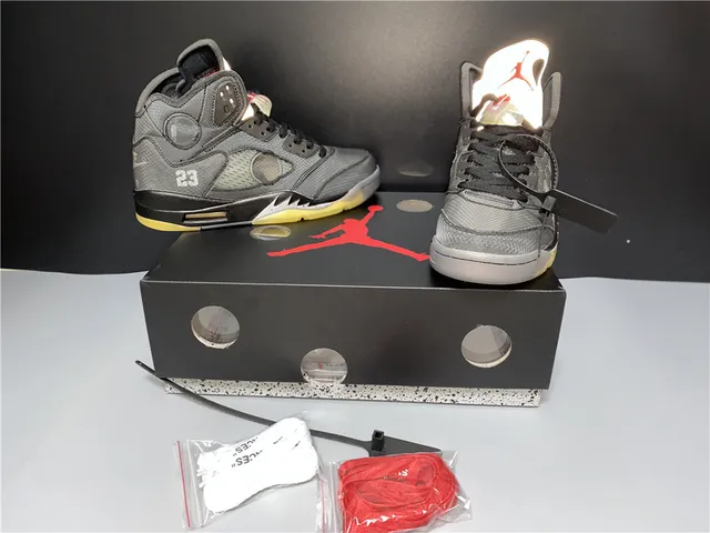 Zapatillas de baloncesto Air Jordan 5 gris y amarillo 2