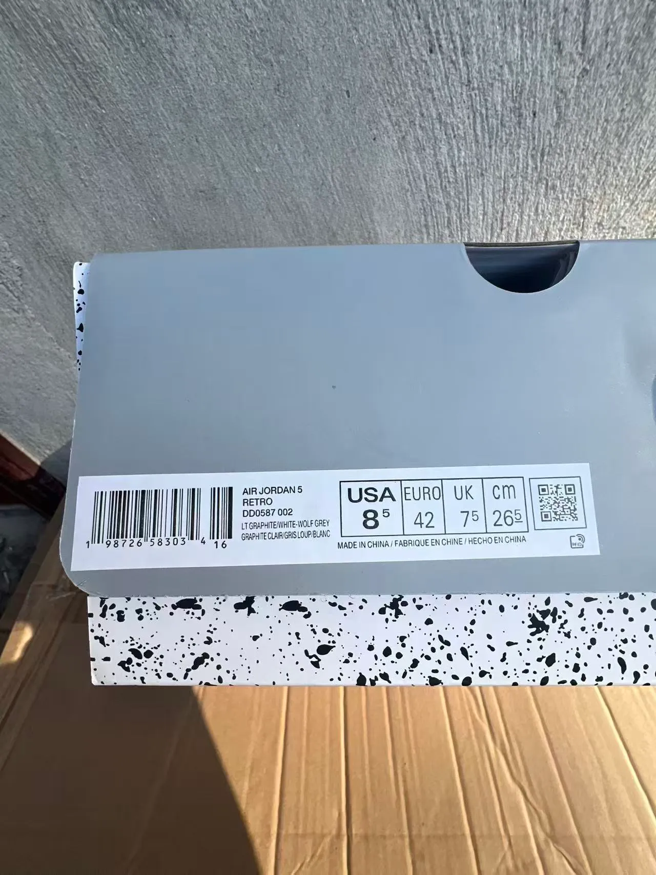 Tênis de basquete Air Jordan 5 cinza monocromático 10
