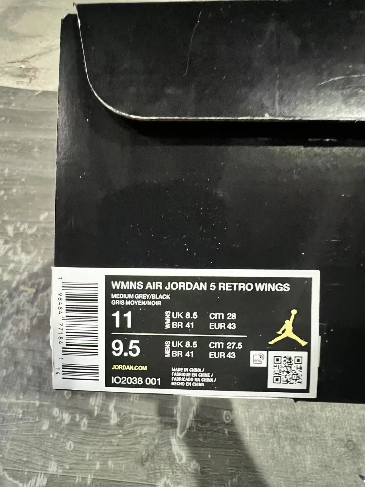 Air Jordan 5 মেটালিক সিলভার কালো বাস্কেটবল জুতো 11