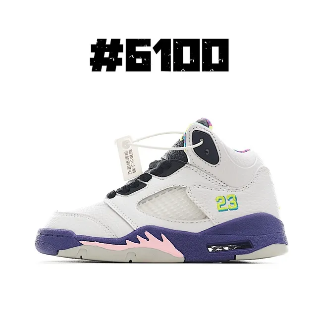 حذاء كرة السلة Air Jordan 5 أبيض أسود أحمر 8