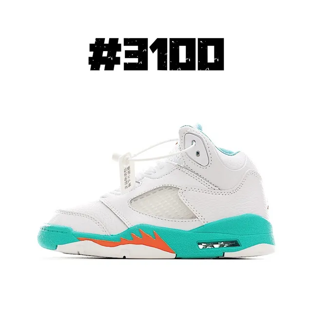 حذاء كرة السلة Air Jordan 5 أبيض أسود أحمر 12