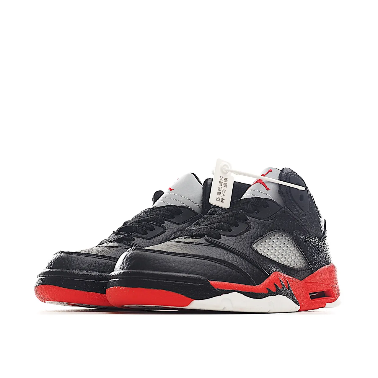 حذاء كرة السلة Air Jordan 5 أبيض أسود أحمر 22