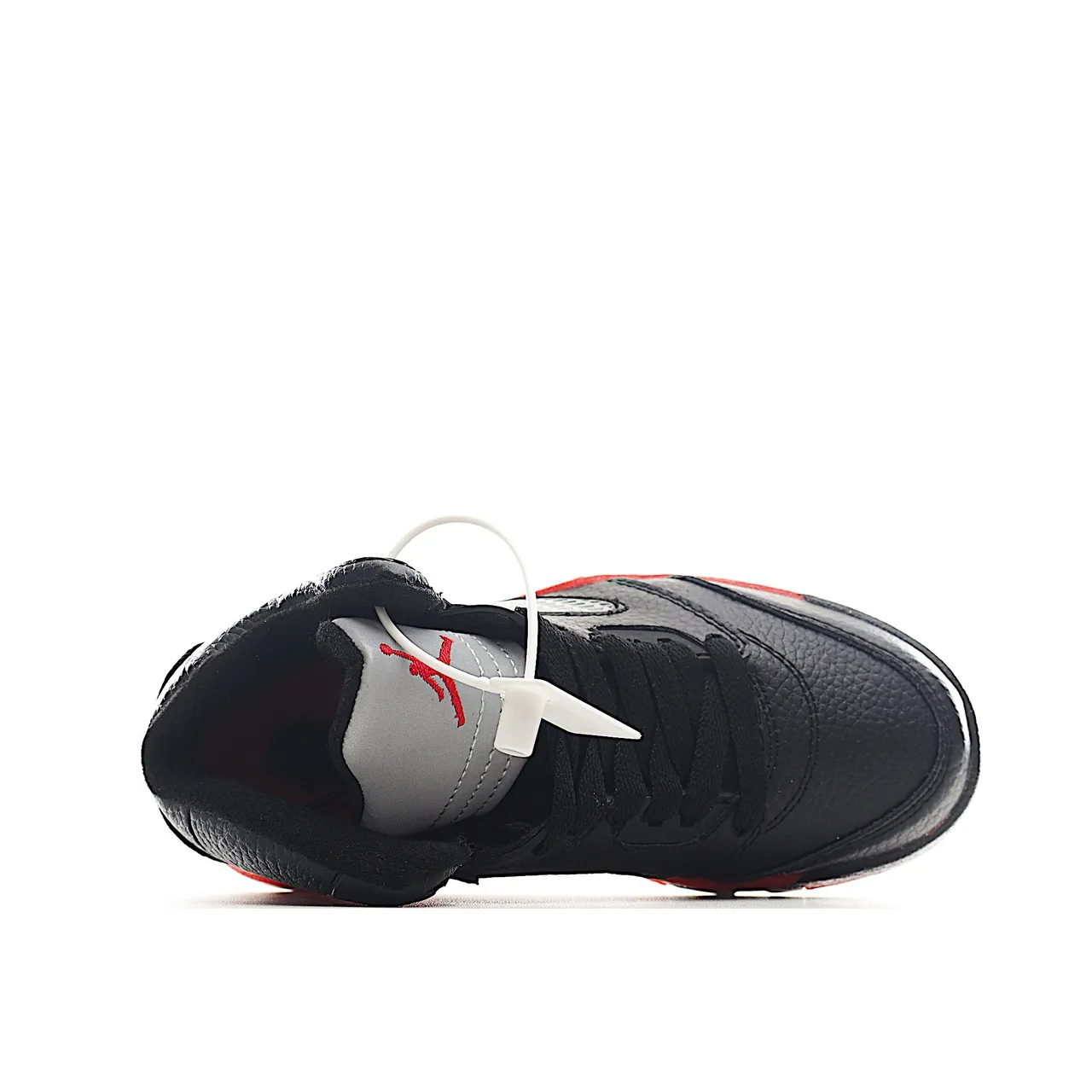 حذاء كرة السلة Air Jordan 5 أبيض أسود أحمر 24
