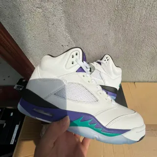 Zapatillas de baloncesto Air Jordan 5 blanco morado verde azulado