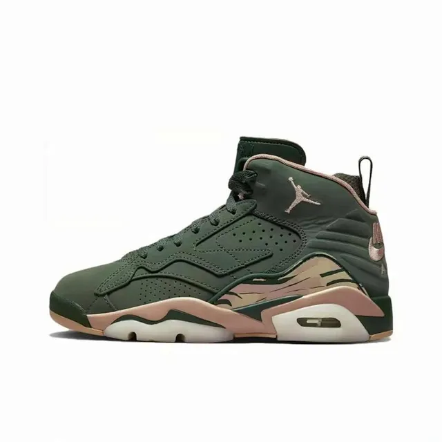 Air Jordan 6 গাঢ় সবুজ মেটালিক গোলাপি বাস্কেটবল জুতো 2