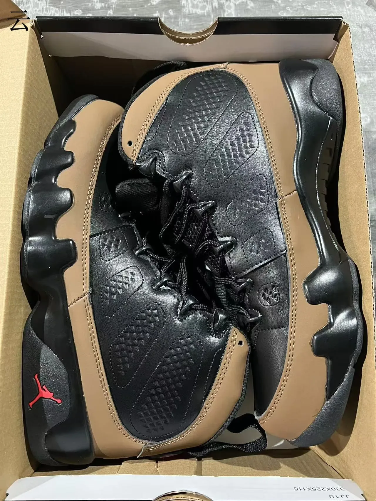 Air Jordan 9 Zapatillas de Baloncesto Negro Marrón Rojo 9