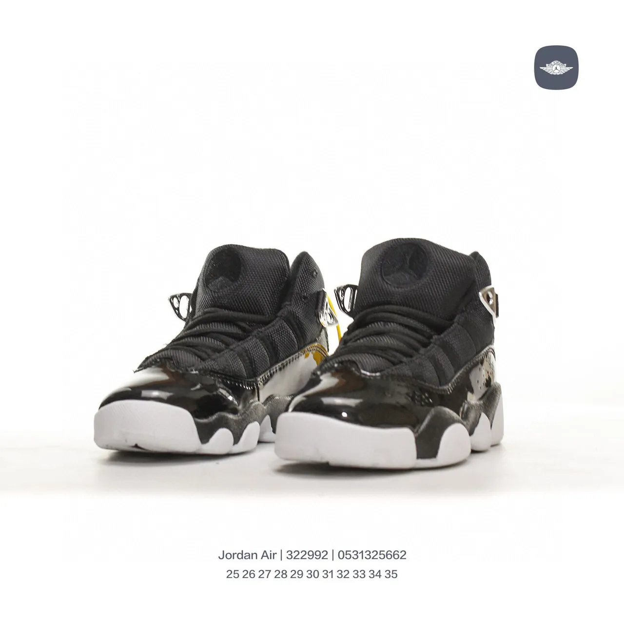 Chaussures de basketball montantes Air Jordan avec col rembourré gris et bleu 24