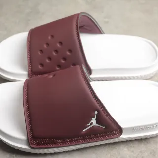 Air Jordan Slide 勃艮第红与白色拖鞋