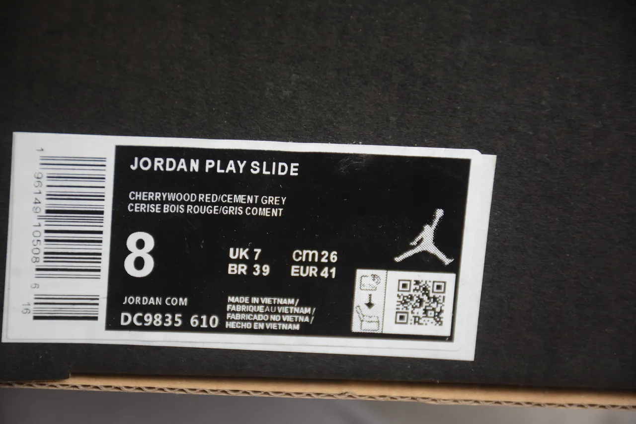 Claquettes Air Jordan Slide bordeaux et blanc 2