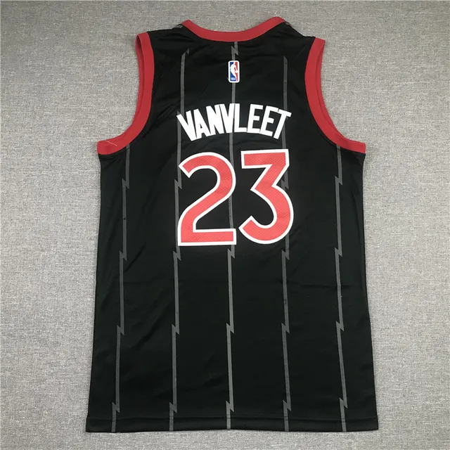 Maillot Air Jordan Toronto Raptors City Edition noir et rouge à rayures éclair 2