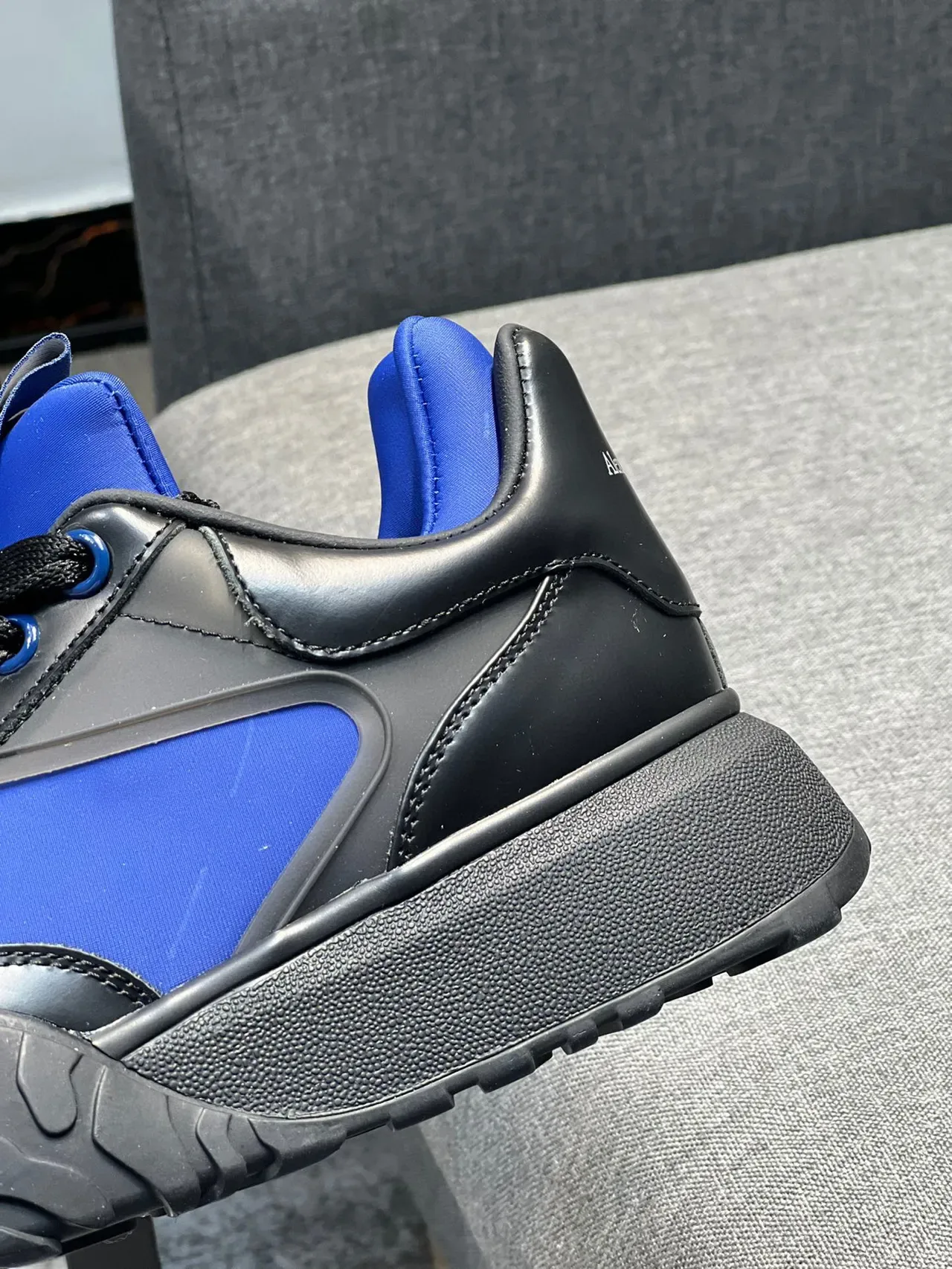 Alexander McQueen Oversized Sneaker Black and Royal Blue Chunky Sneakers 8