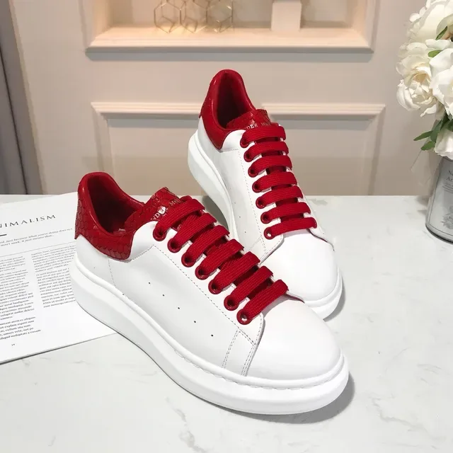 Alexander McQueen Oversized Sneaker White and Red Lifestyle Sneakers 2