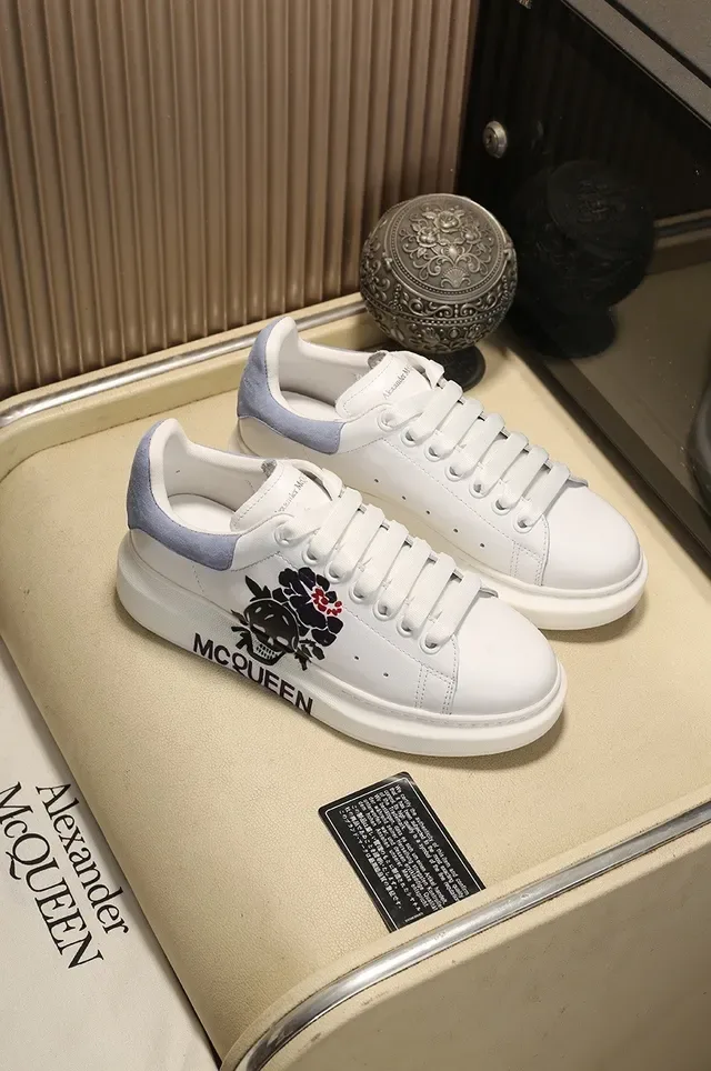 Alexander McQueen Tênis Oversized Branco Azul Silhueta Sola Plataforma Lifestyle Sneakers 7