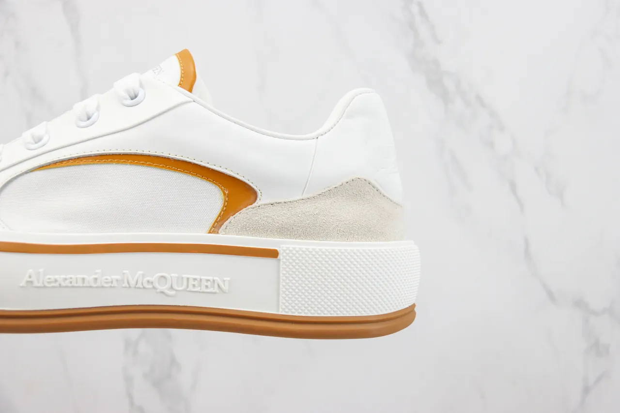 Alexander McQueen Oversized Sneaker White Tan Lifestyle Sneakers 7