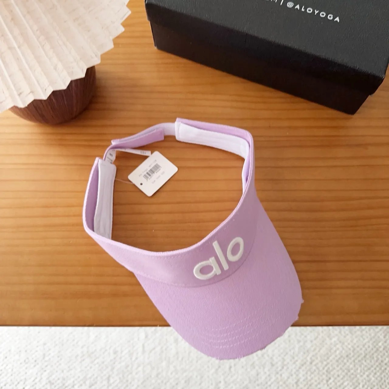 Alo Visor بنفसجي أبيض تطريز Logo قماش خفيف قبعة بيسبول 6