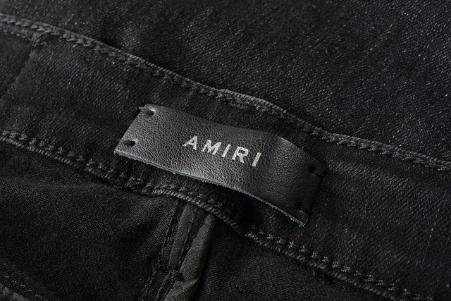 Amiri بيكر بناطيل جينز سوداء ممزقة 7