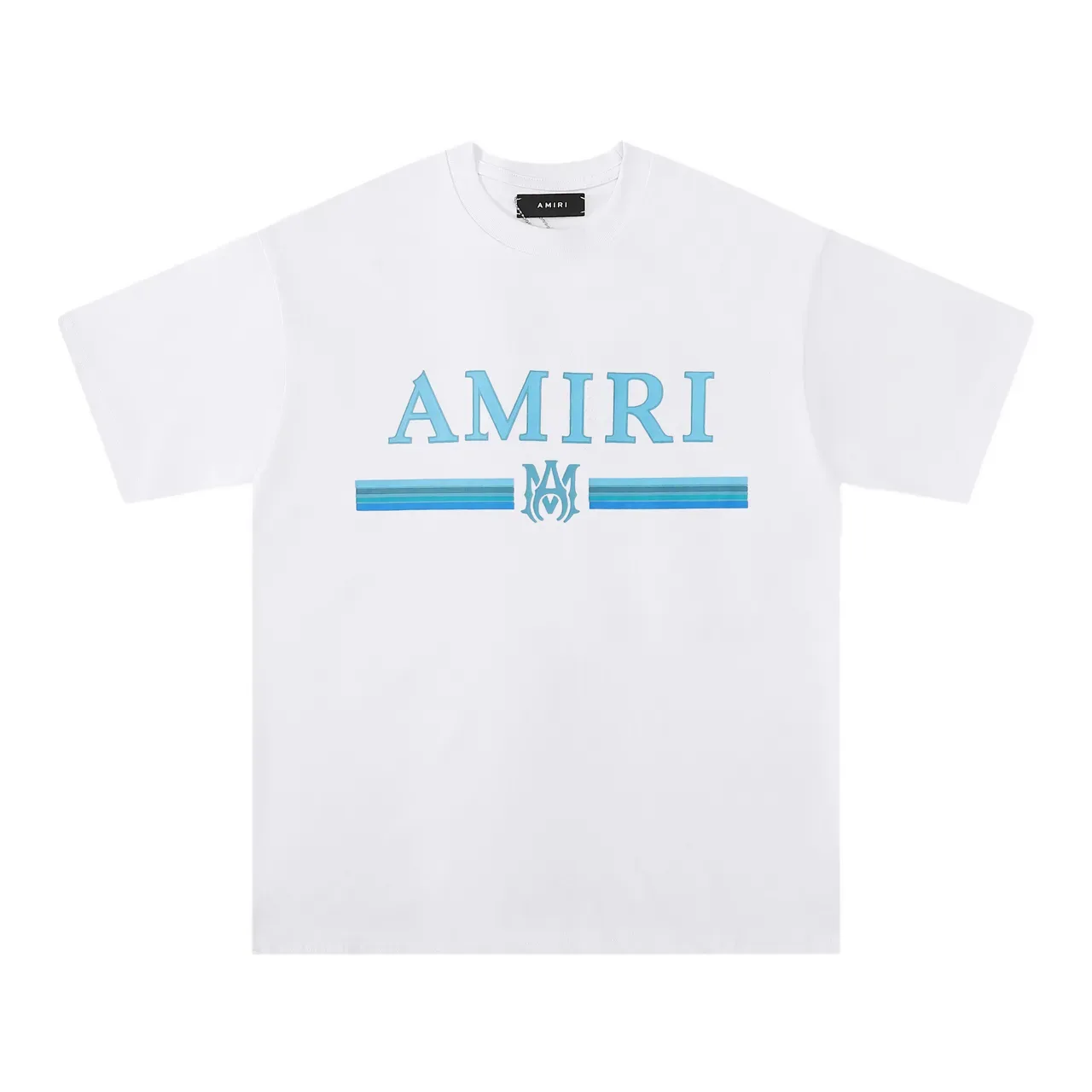 Amiri Black White Graphic Print Crew Neck T-Shirt 12