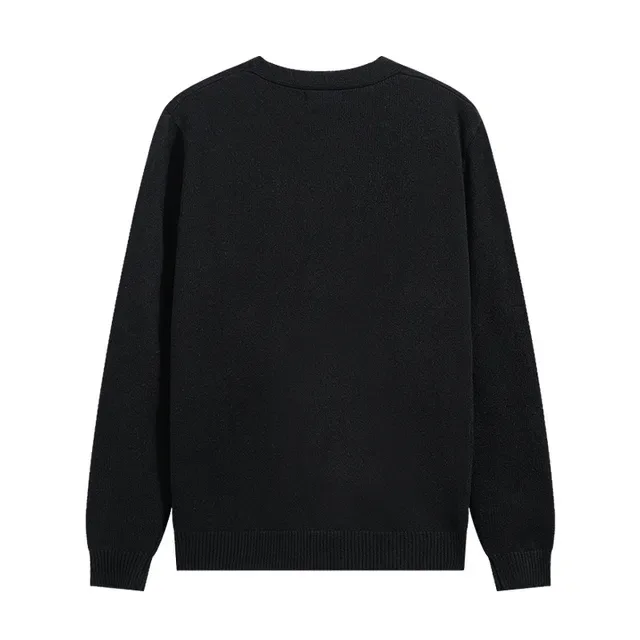 Amiri Bone Appliqué Negro Beige Cardigan Cuello en V Botones Delanteros 5