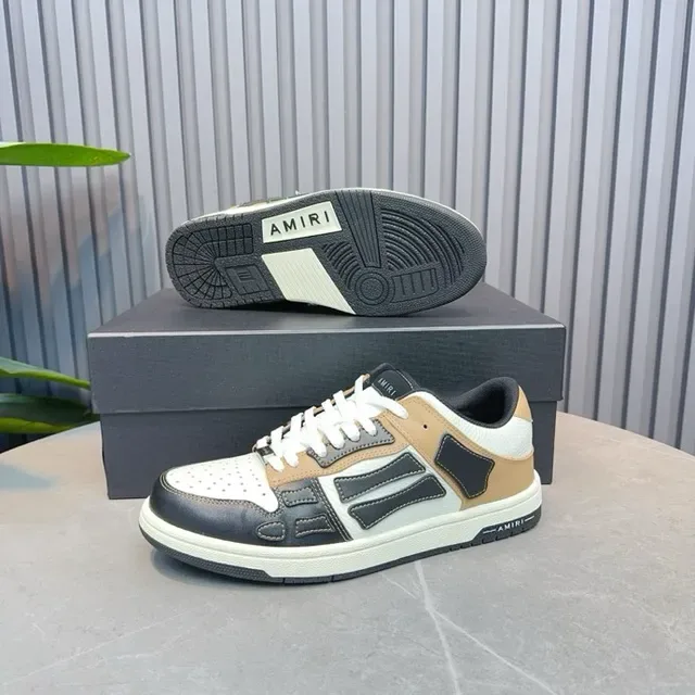 Amiri MA Court Beige Black White tênis estilo de vida 4