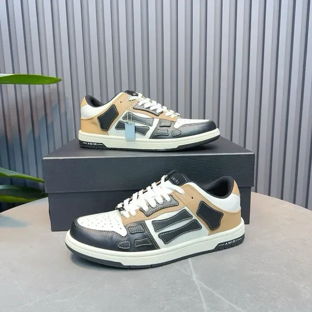 Amiri MA Court Beige Black White tênis estilo de vida 8