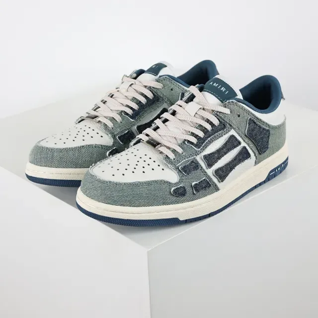 Amiri MA Court Denim Patchwork Lifestyle Sneakers 2