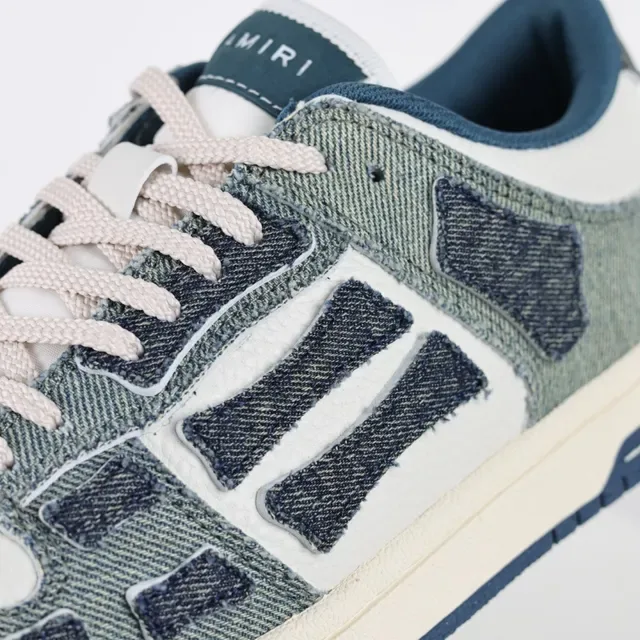 Amiri MA Court Denim Patchwork Lifestyle Sneakers 6