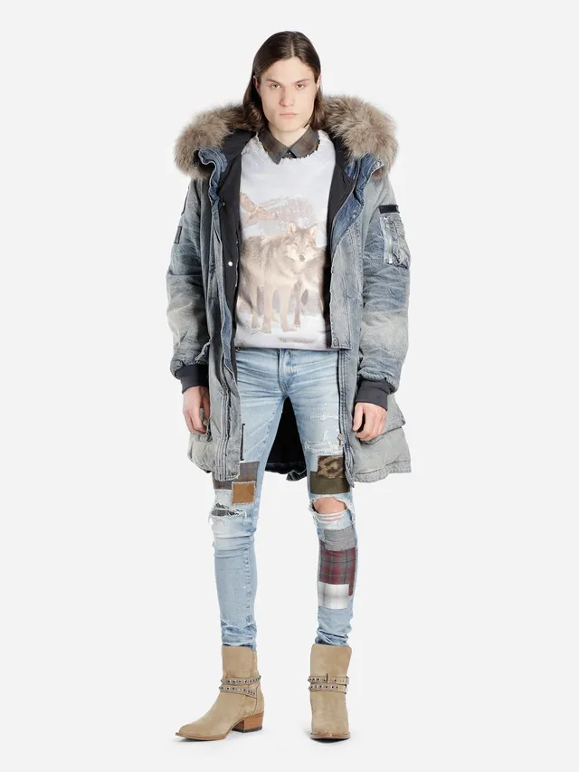 Amiri Jeans con Patchwork Distressed Logo 13