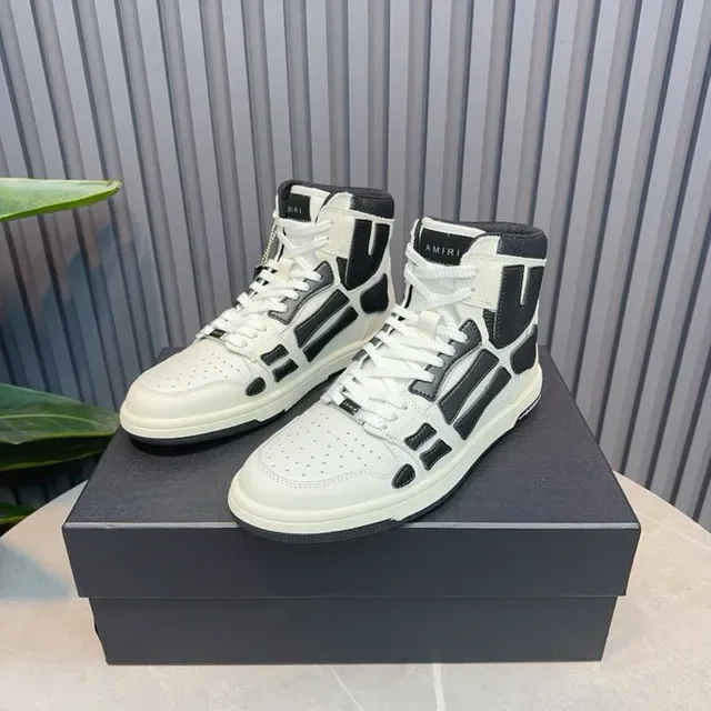 Amiri Skel Top High Off-White and Black zapatillas lifestyle 2