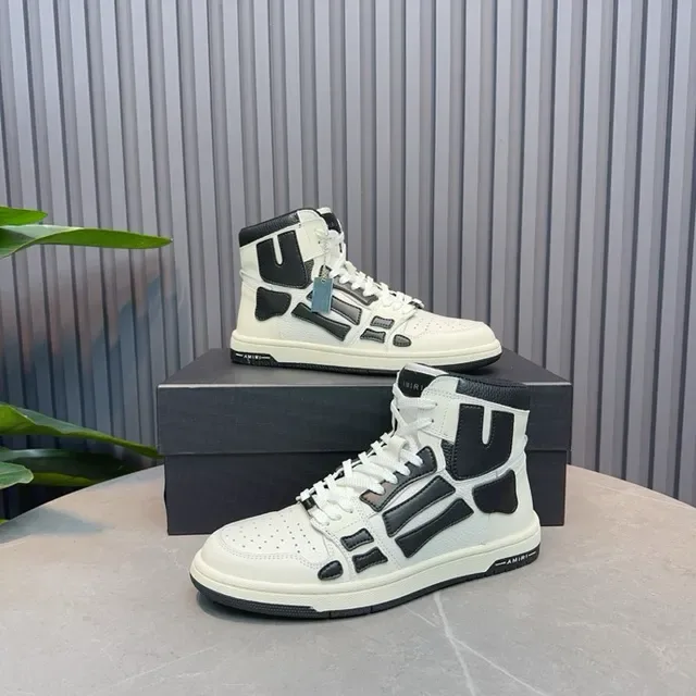 Amiri Skel Top High Off-White and Black zapatillas lifestyle 3