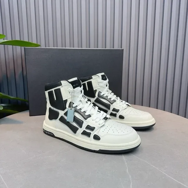Amiri Skel Top High Off-White and Black zapatillas lifestyle 4