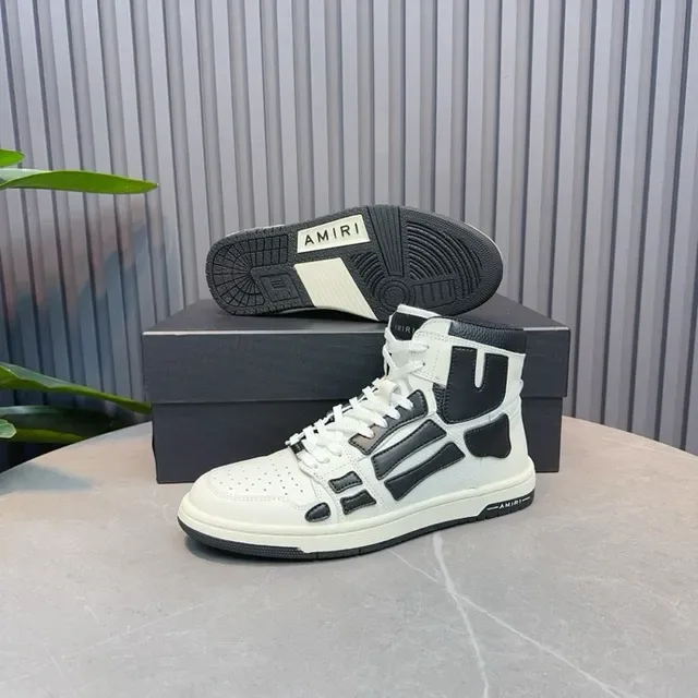 Amiri Skel Top High Off-White and Black zapatillas lifestyle 5