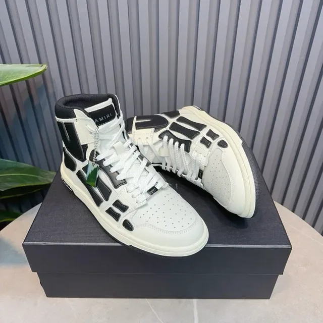 Amiri Skel Top High Off-White and Black zapatillas lifestyle 6