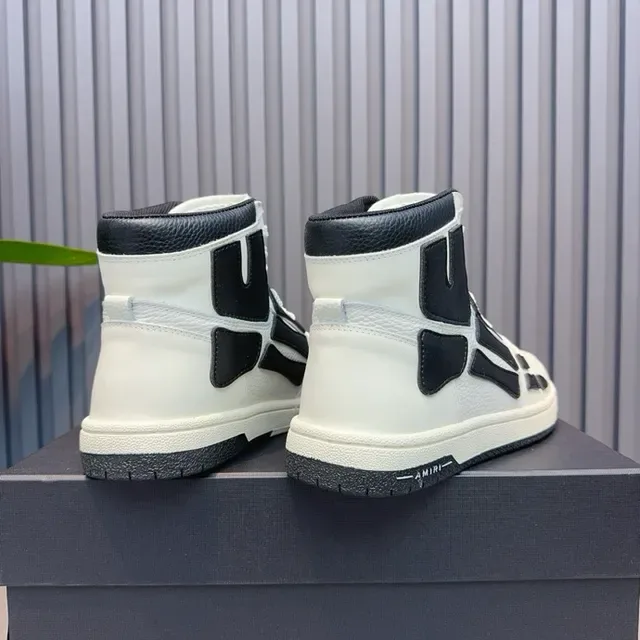 Amiri Skel Top High Off-White and Black zapatillas lifestyle 7