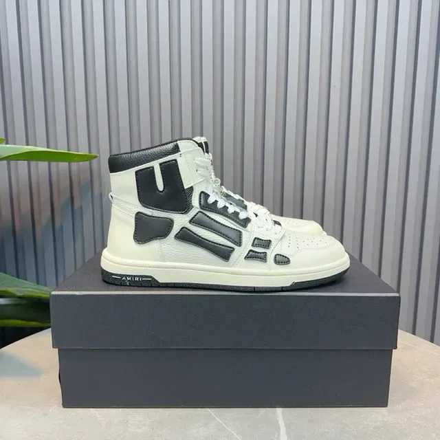 Amiri Skel Top High Off-White and Black zapatillas lifestyle 8