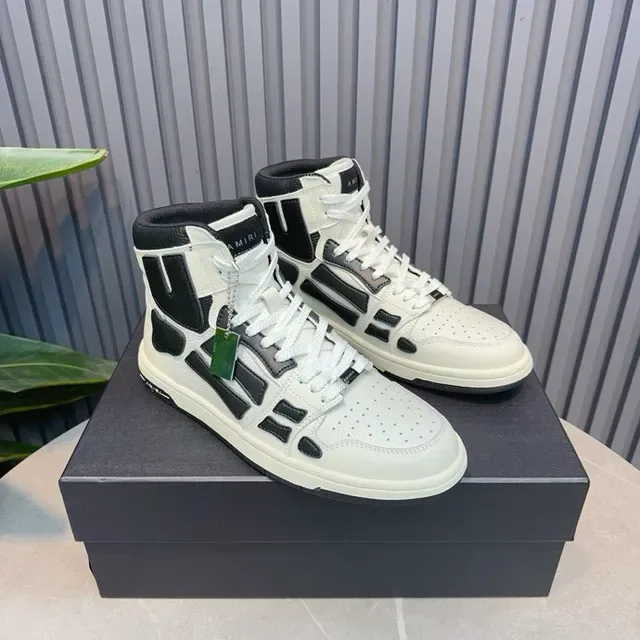 Amiri Skel Top High Off-White and Black zapatillas lifestyle 9