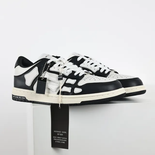 Amiri Skel Top Low Black and White Lifestyle Sneakers 3