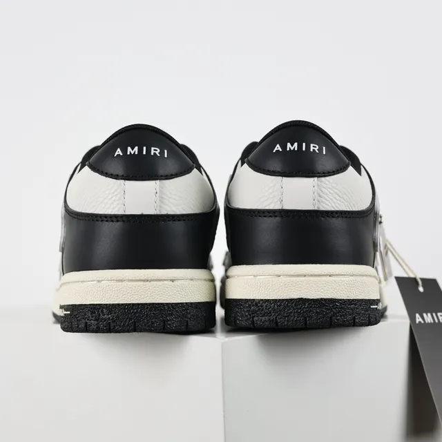 Amiri Skel Top Low Black and White Lifestyle Sneakers 8