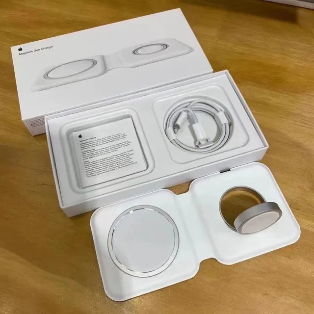 Apple MagSafe Duo সাদা রূপালি ডুয়াল-কয়েল ফোল্ডেবল চার্জার 4