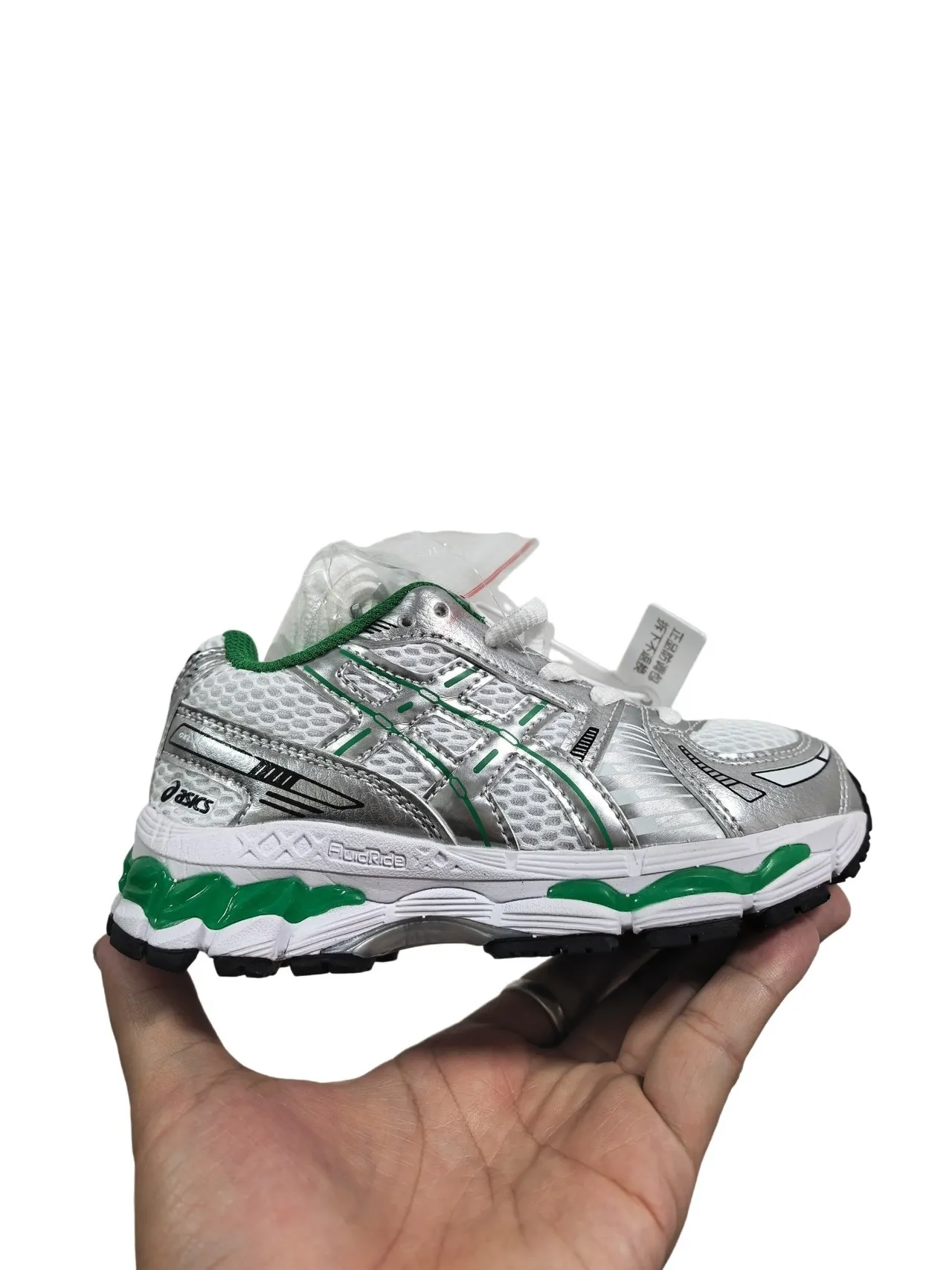 ASICS Gel-Kayano Tênis de corrida preto/prata 16