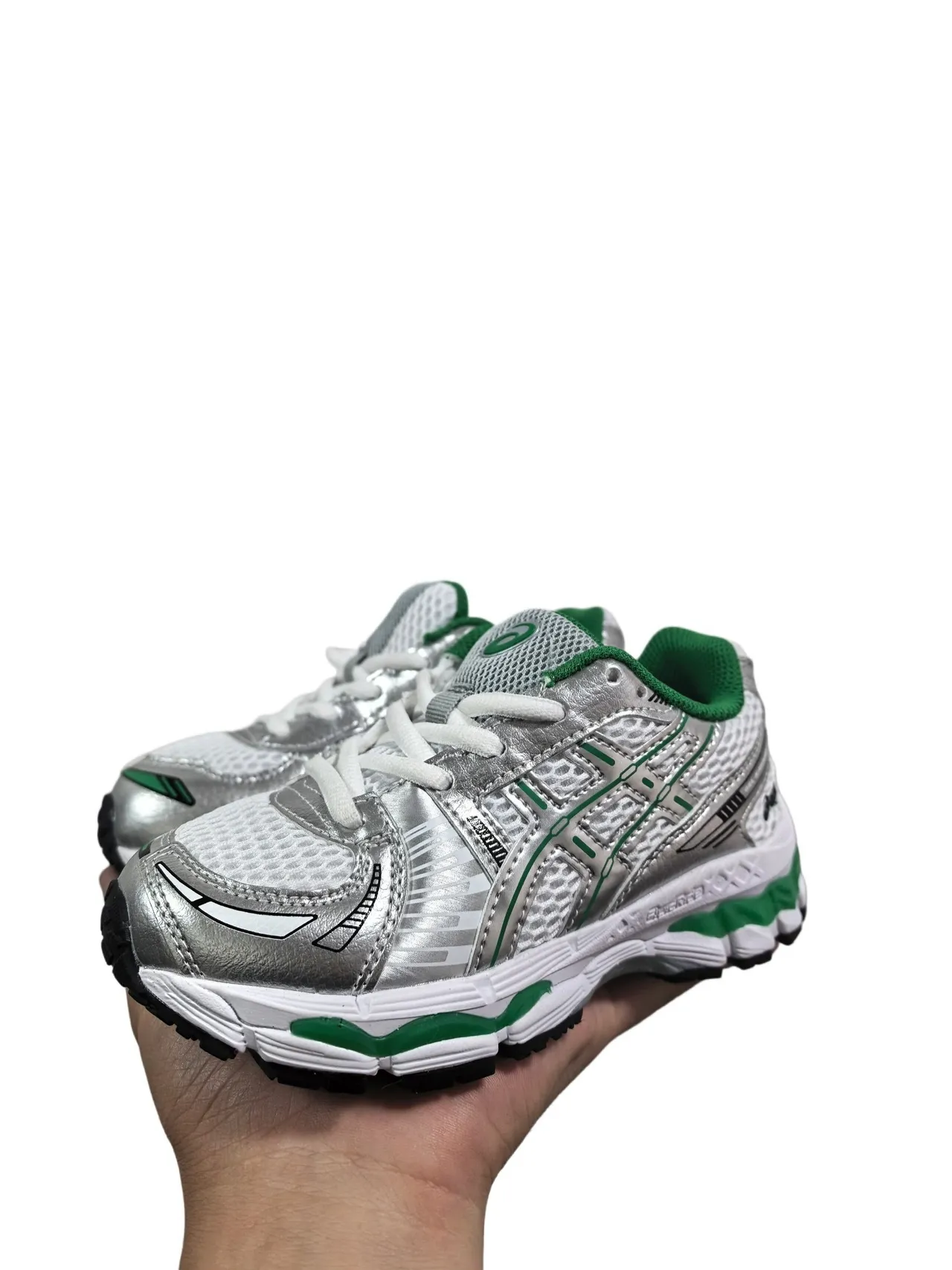 ASICS Gel-Kayano Tênis de corrida preto/prata 18