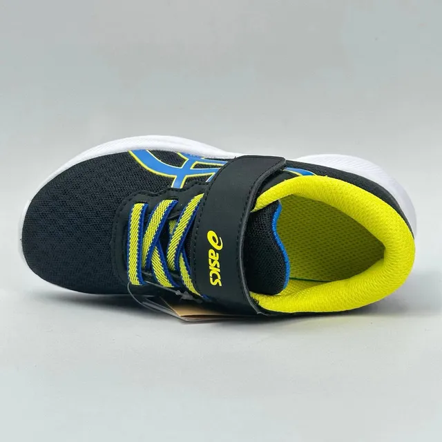 ASICS 儿童米色和卡其色魔术贴带跑鞋 7