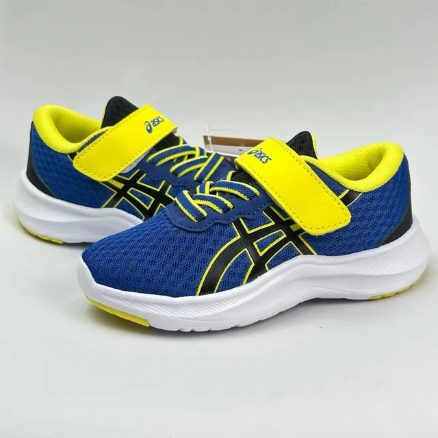 ASICS 儿童米色和卡其色魔术贴带跑鞋 12