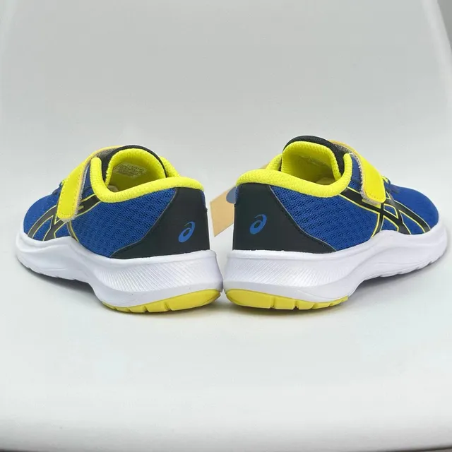 ASICS 儿童米色和卡其色魔术贴带跑鞋 15