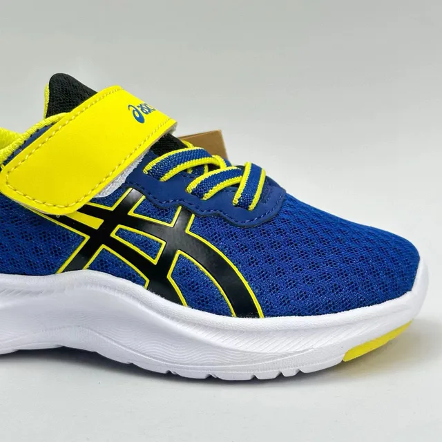 ASICS 儿童米色和卡其色魔术贴带跑鞋 16