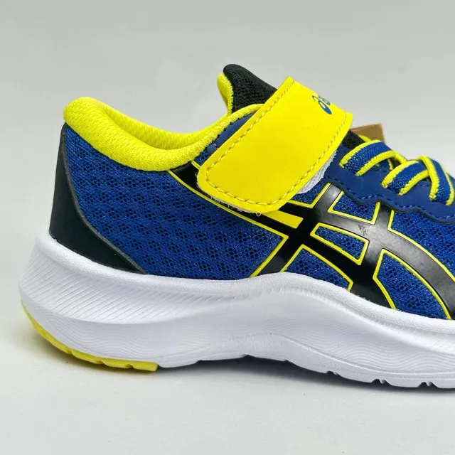 ASICS 儿童米色和卡其色魔术贴带跑鞋 19