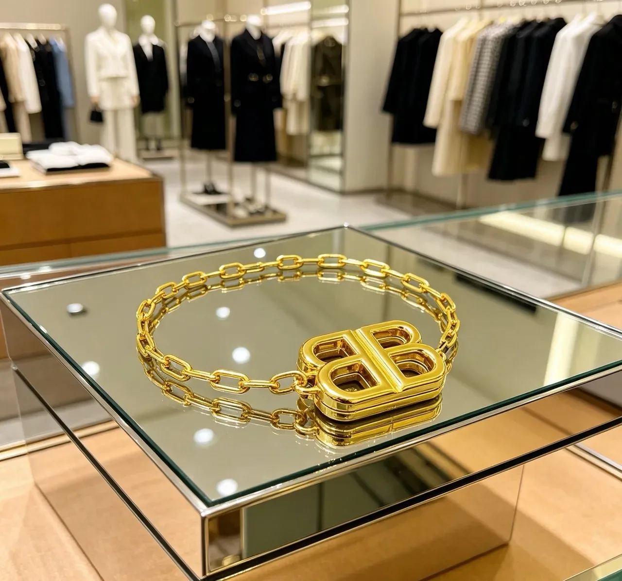 Balenciaga BB Chain Bracelet Gold Tone Bracelet 3