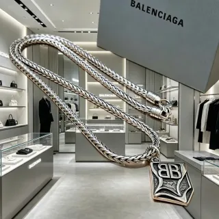 Balenciaga BB Chain Plata Metal Collar