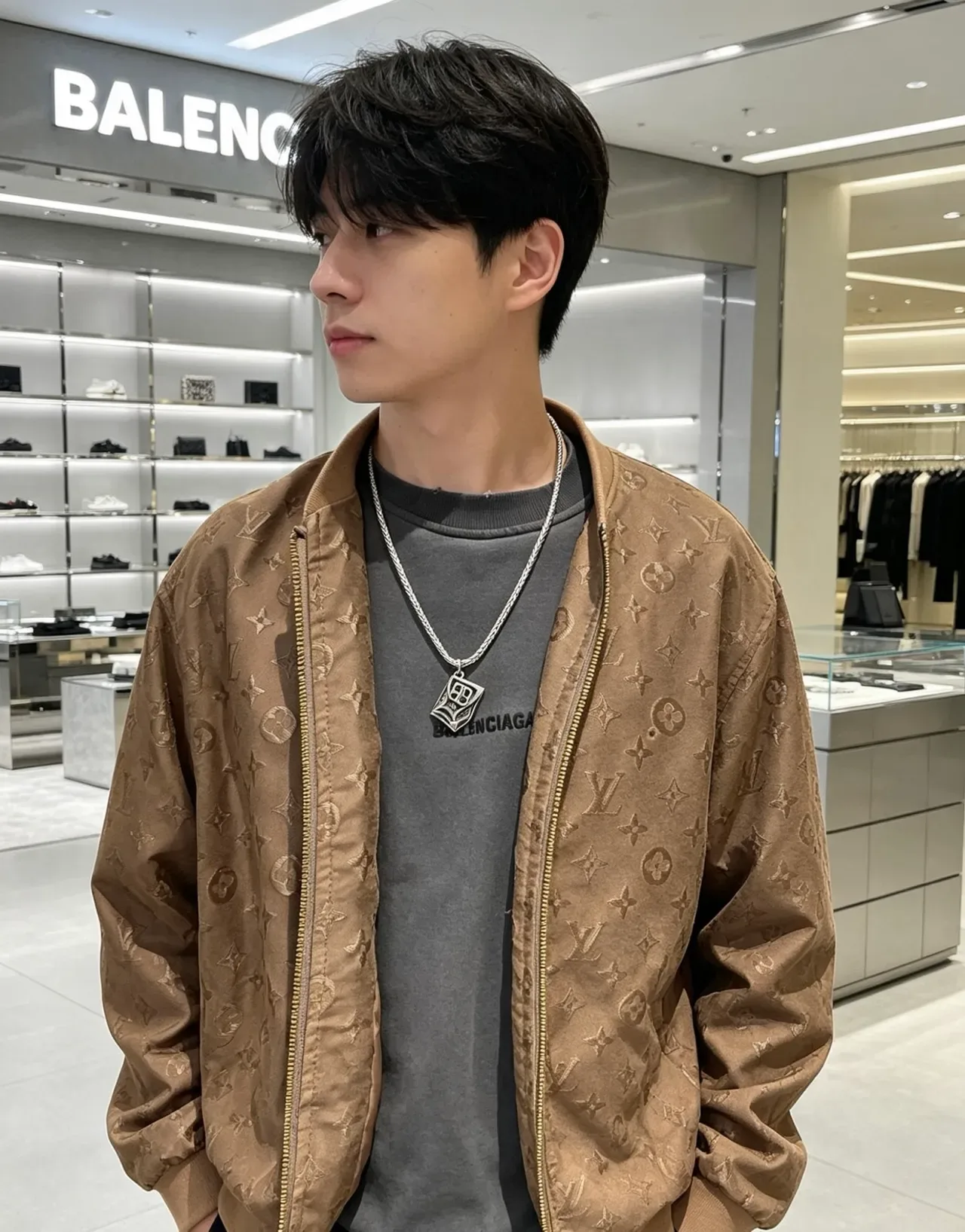 Balenciaga BB Chain Plata Metal Collar 8
