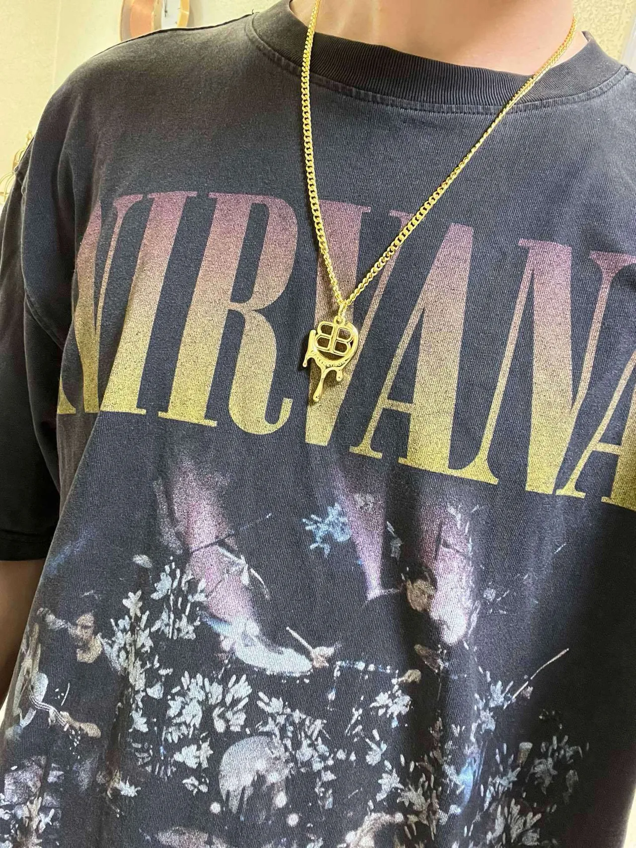 বালেনসিয়াগা BB Drip সোনার চেইন নেকলেস 2